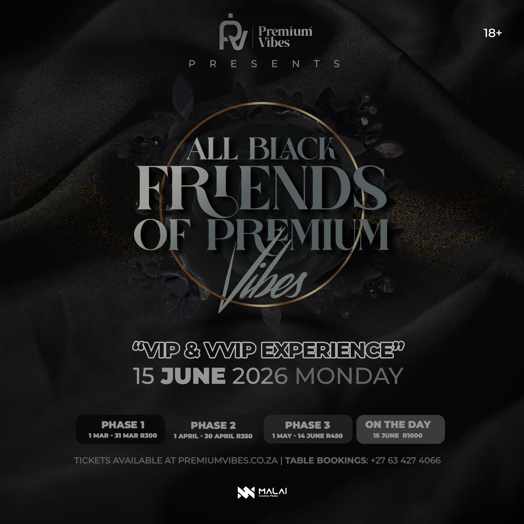 All Black Friends of Premium Vibe (VIP Experience)